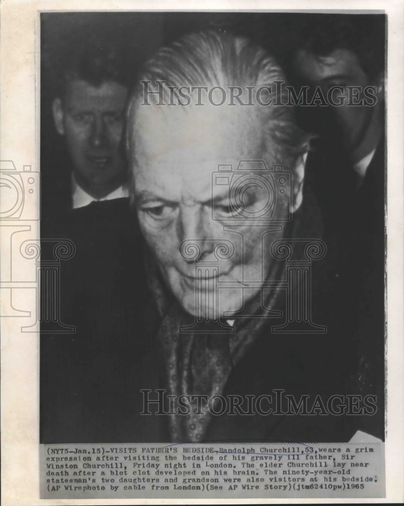 1965 Randolph Churchill, Son of Sir Winston Churchill in London - Historic Images