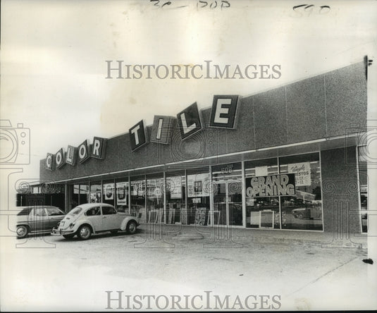 1972 Color Tile Company at 508 West Bank Expressway Grand Opening - Historic Images