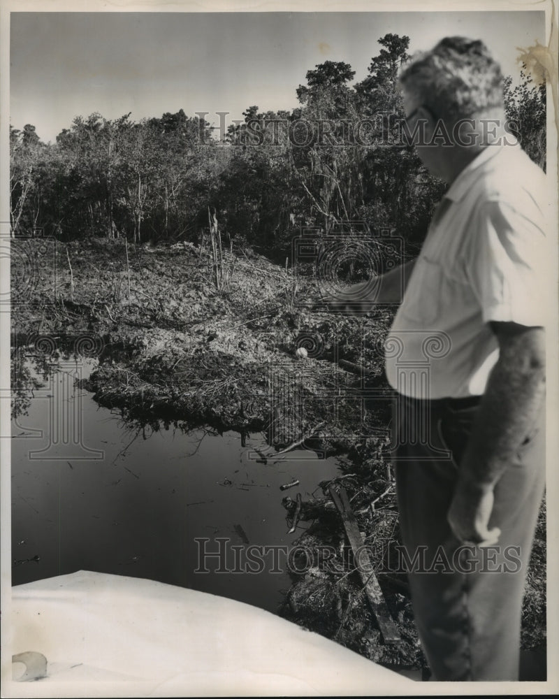 1962 Man on Company Canoe - Historic Images