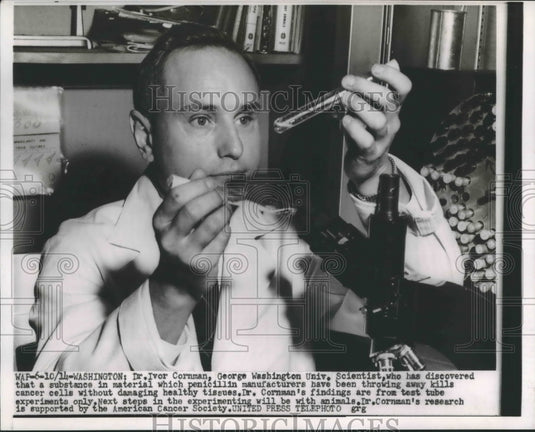 1914 Press Photo Dr. Ivor Cornman, Scientist at George Washington University - Historic Images