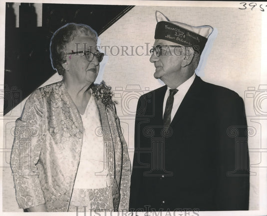 1966 Press Photo Ann Badeaux & Ervin C. Cooper of the Veterans of World War I-Historic Images