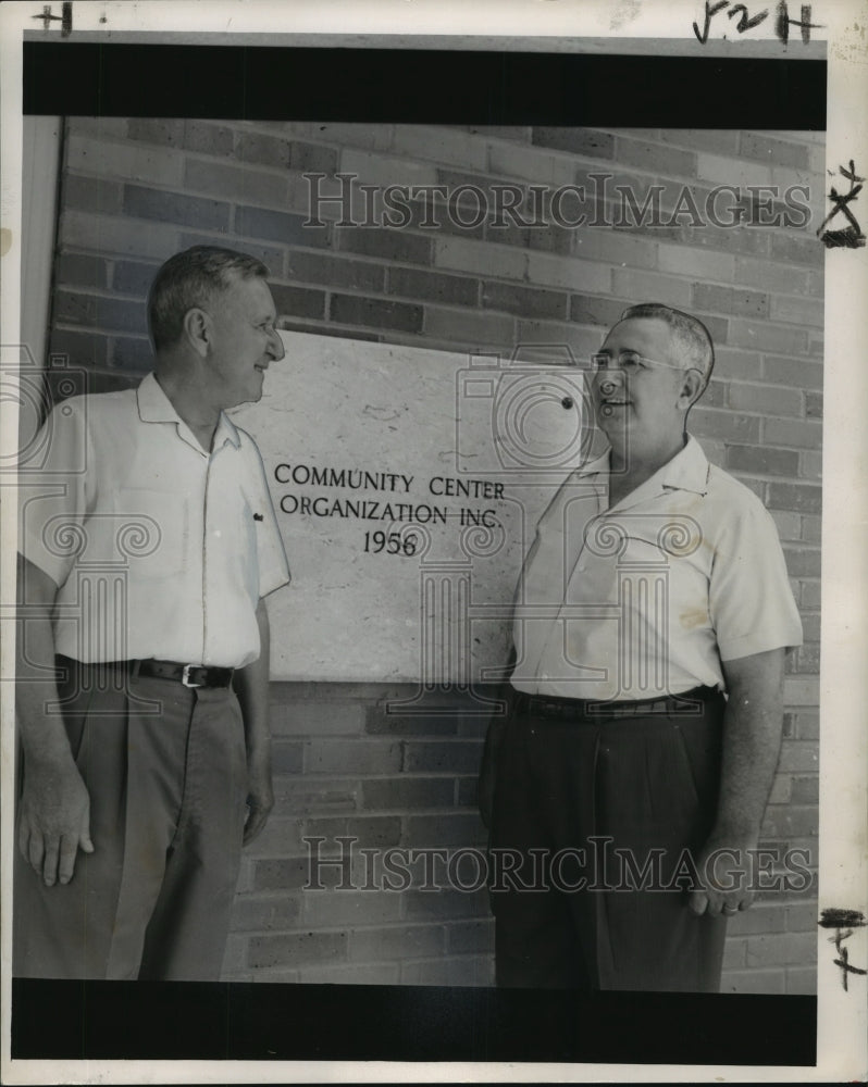 1961 Press Photo Covington Community Center&#39;s Elmo Rhodes and Jack Brown-Historic Images