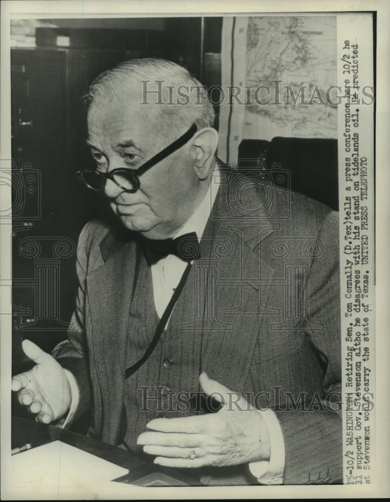 1952 Retiring Senator Tom Connally at press conference-Historic Images