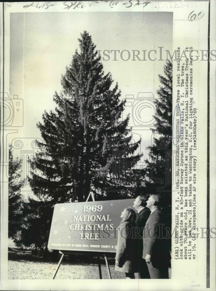 1969 Press Photo National Christmas Tree Selected at Glens Falls New York-Historic Images