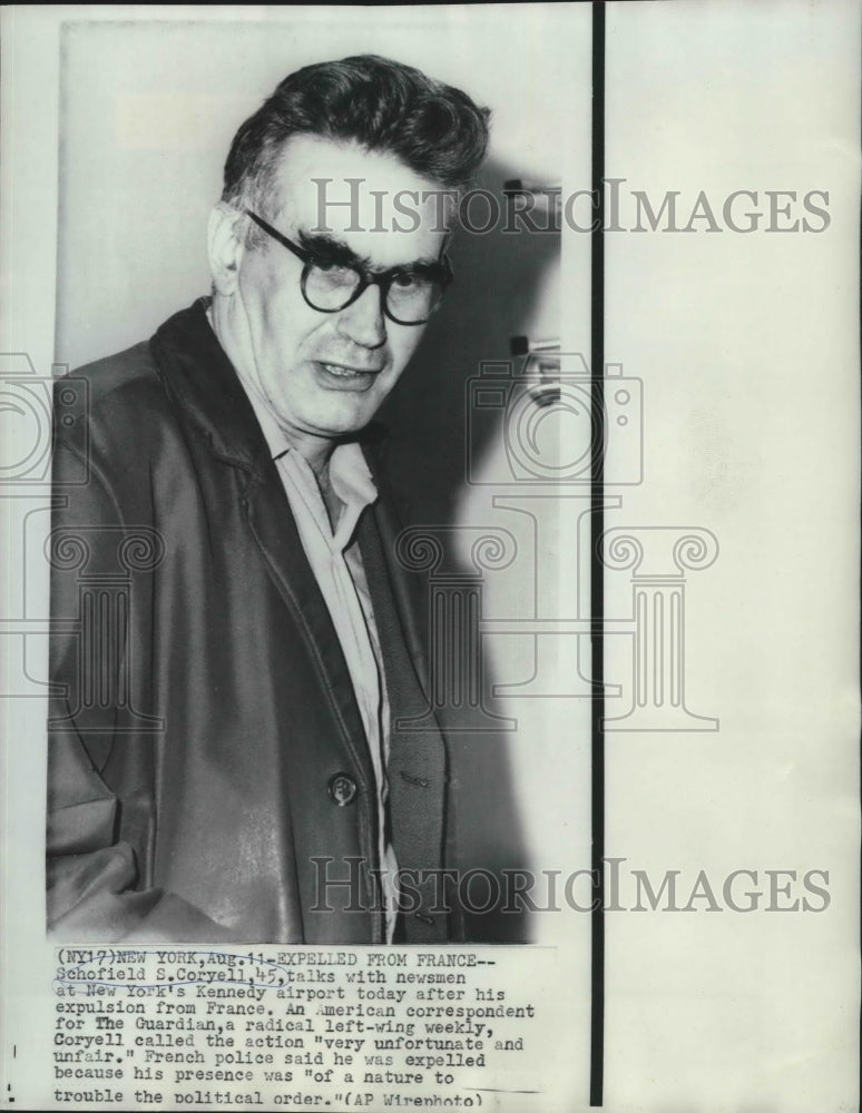 1969 Press Photo American Writer for &quot;The Guardian&quot; Schofield S. Coryell-Historic Images