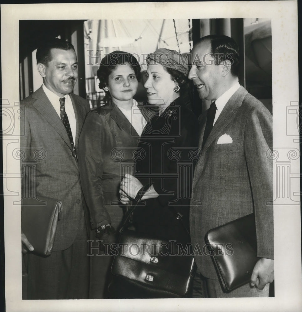 1956 Brazilian Consul, Mr. &amp; Mrs. Correia; Mr. &amp; Mrs. de Carvalho - Historic Images