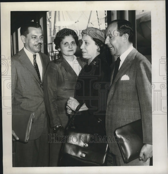 1956 Brazilian Consul, Mr. & Mrs. Correia; Mr. & Mrs. de Carvalho - Historic Images