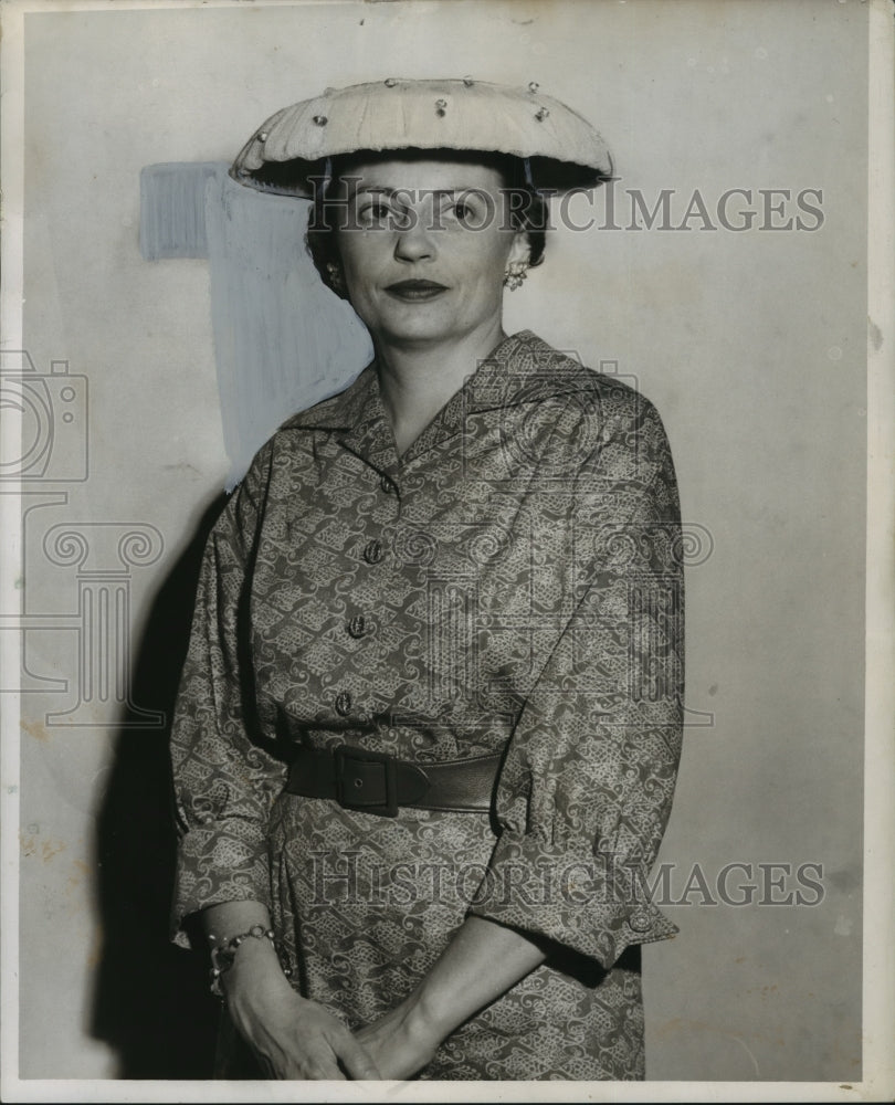 1957 Press Photo Mrs. Errol W. Cummings, Gentilly Woods Garden Club President - Historic Images