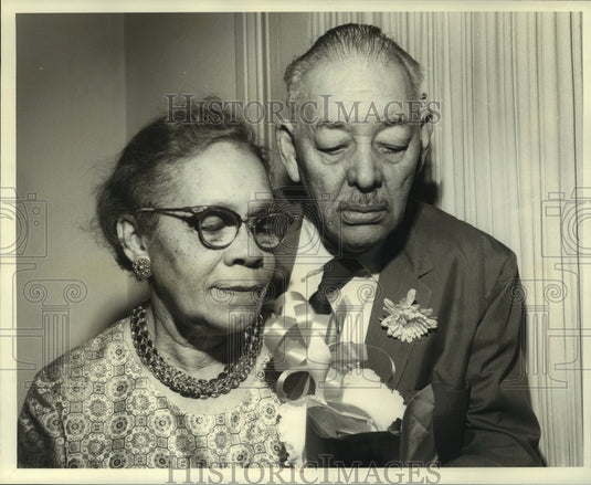 1968 Mr. and Mrs. Louis A. Creighton on 50th Wedding Anniversary - Historic Images
