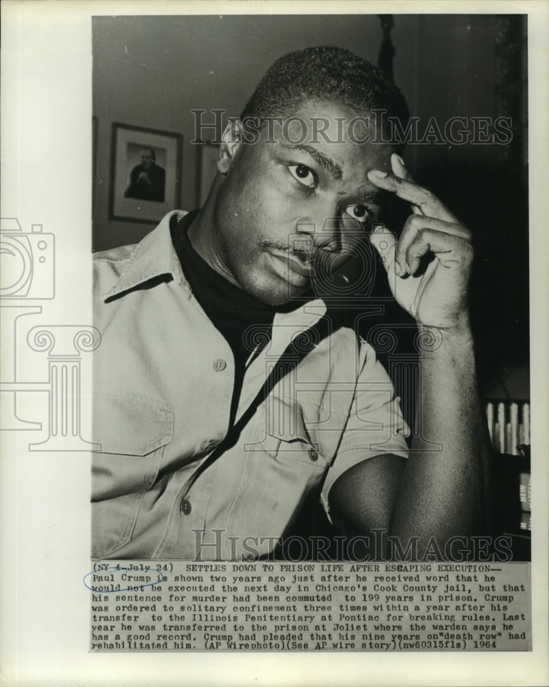 1964 Press Photo Paul Crump After Sentence Commuted to 199 Years in Prison - Historic Images