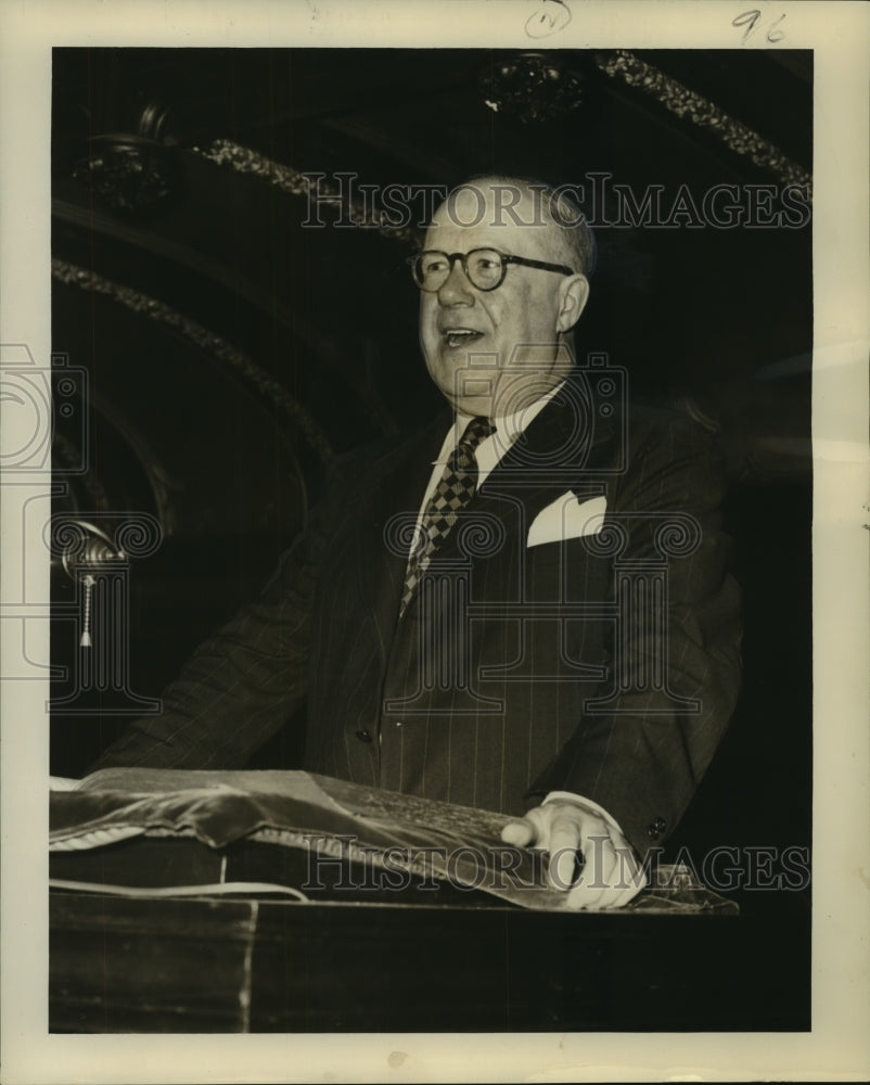 1949 Press Photo Dr. Clark Cummings, speaker at New Orleans Council of Churches - Historic Images