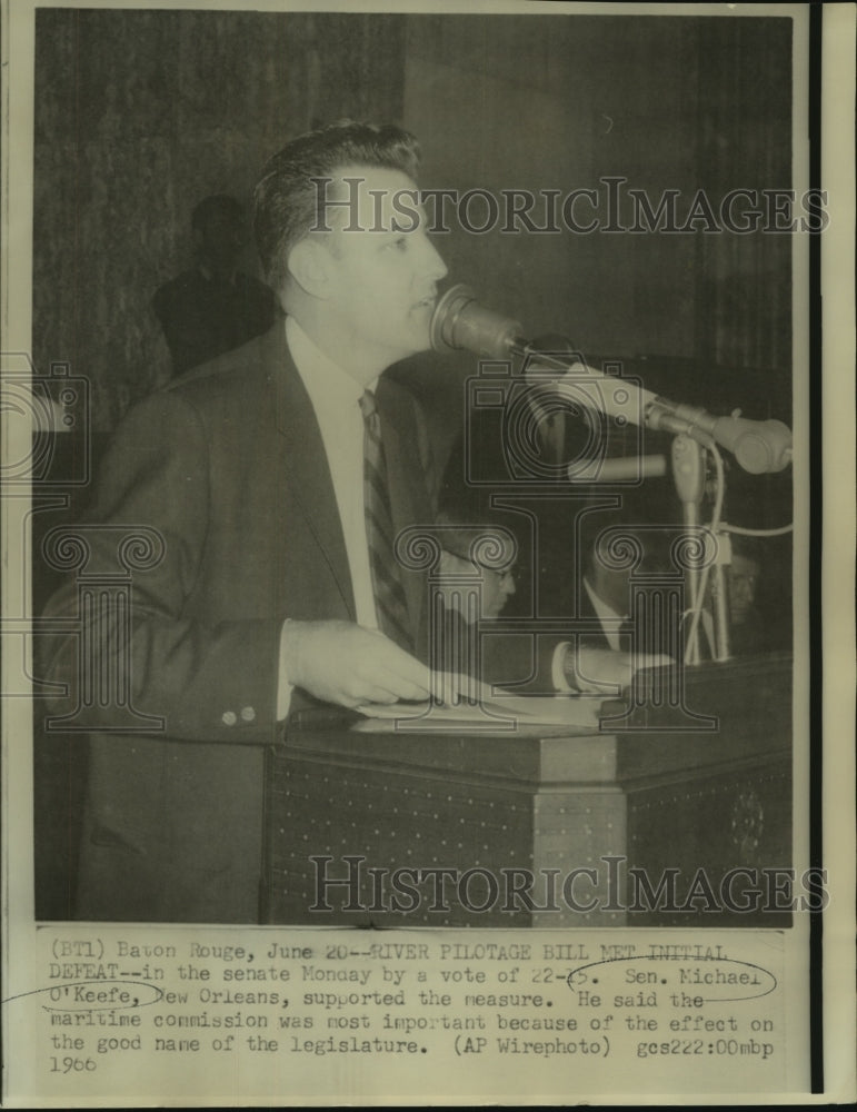 1966 Senator Michael O&#39;Keefe in the senate after votes - Historic Images