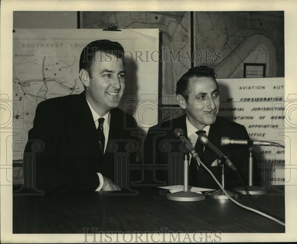 1968 Press Photo Senator Michael O&#39;Keefe and Tommy Lupo. - noa81495 - Historic Images