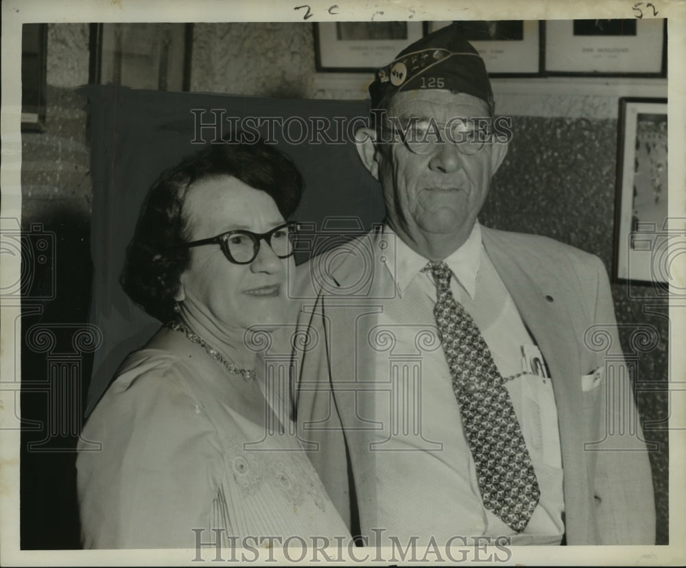 1957 Press Photo Elvina Cure &amp; Lorenzo Cure -Crescent City Post American Legion - Historic Images