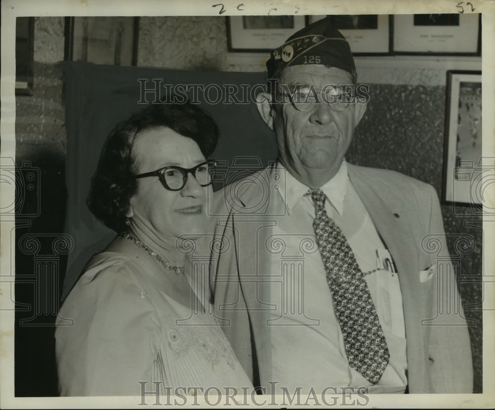 1957 Press Photo Elvina Cure & Lorenzo Cure -Crescent City Post American Legion - Historic Images