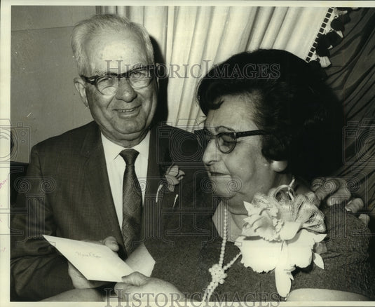 1968 Mr. & Mrs. Andrew J. Daigle mark their 50th wedding anniversary-Historic Images