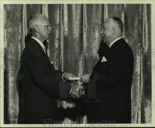 1963 Press Photo Louis Baptiste Daray receives Gold Pass Award at Ceremony - Historic Images