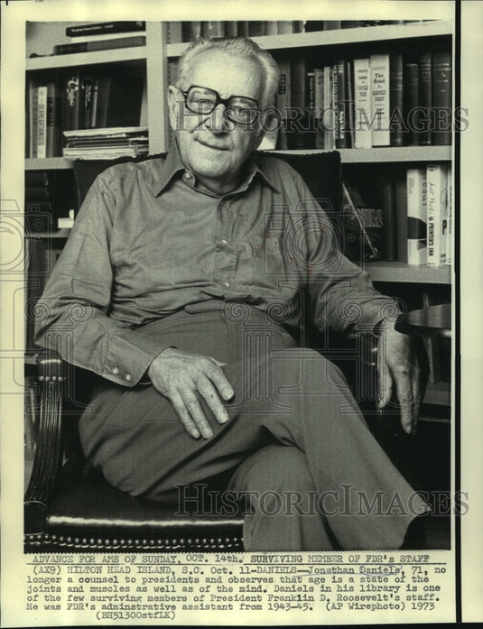1943 Press Photo Jonathan Daniels, FDR's administrative assistant from 1943-45 - Historic Images