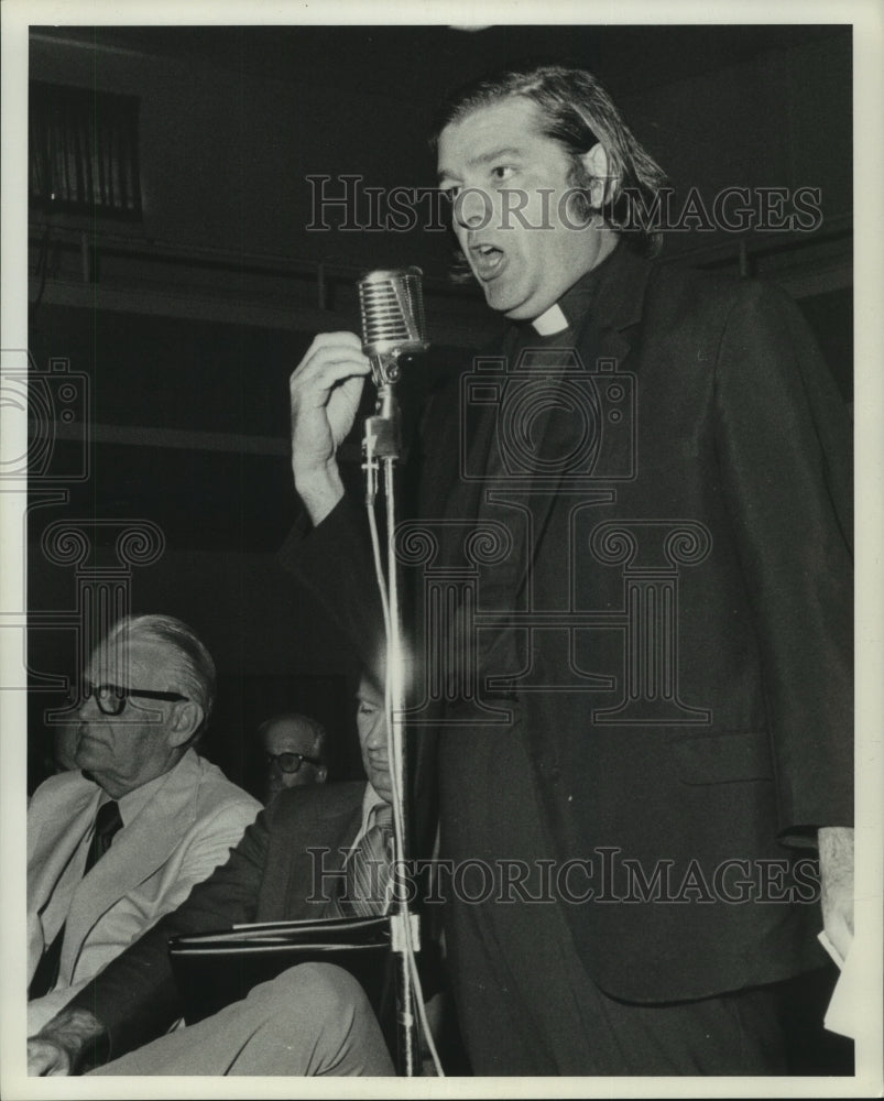 1973 Fr. William Crumley represents Louisiana Human Relations - Historic Images