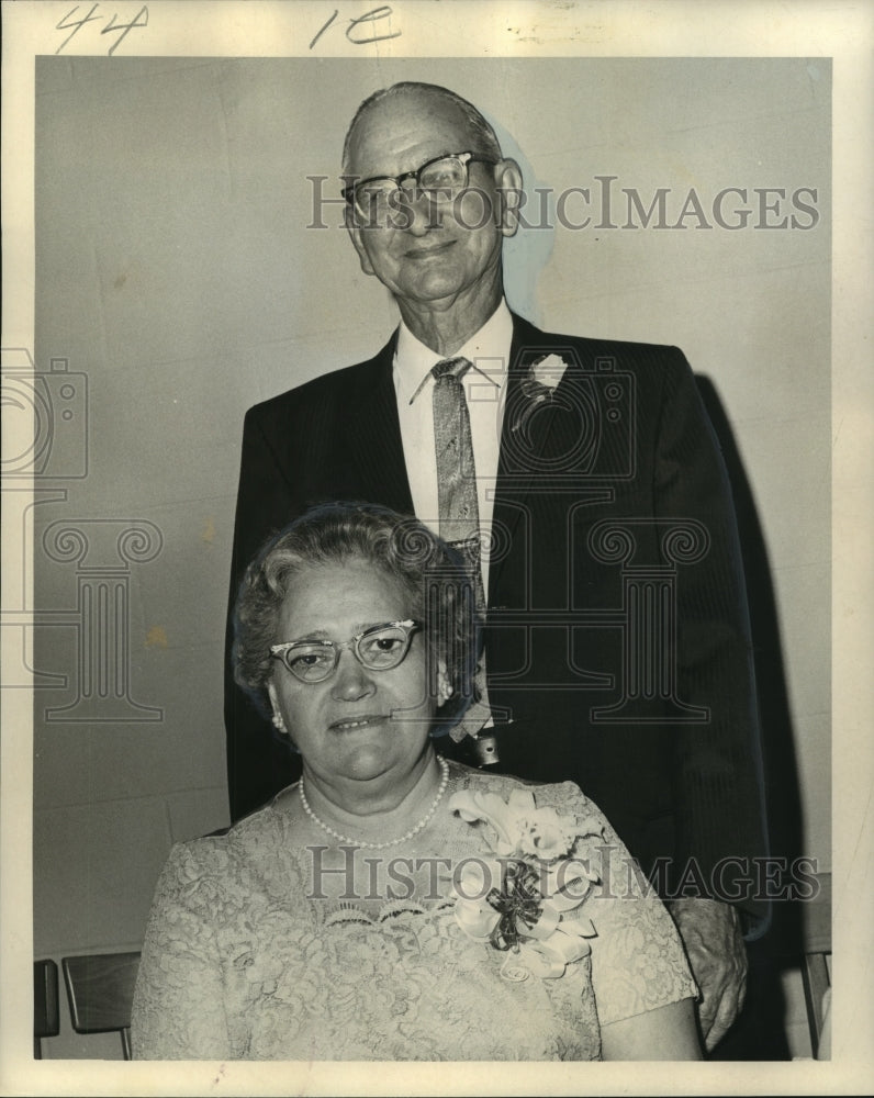 1965 Mr. &amp; Mrs. John Danna celebrate 50th wedding anniversary - Historic Images