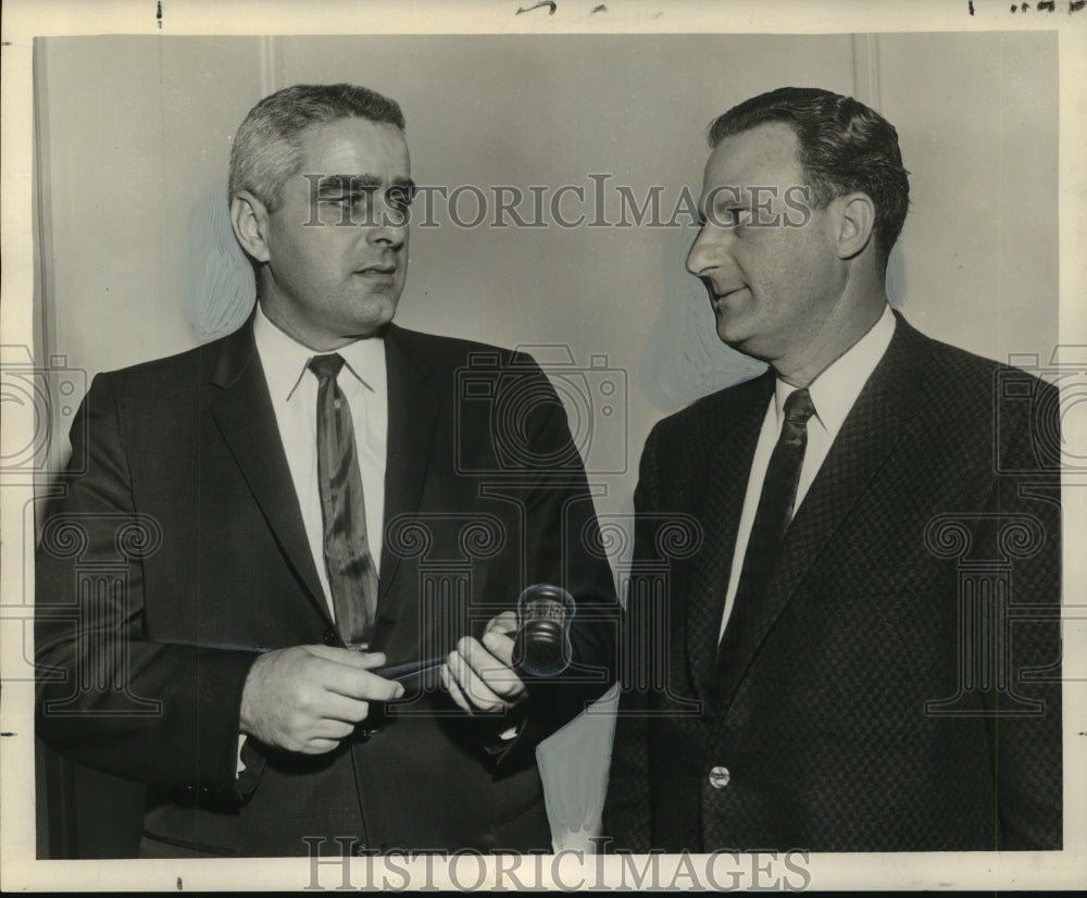 1963 Press Photo Charles Deano, the new chairman, and Salvador Pappalardo. - Historic Images