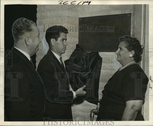 1963 Press Photo A dedication ceremony for the David Crockett Fire substation-Historic Images
