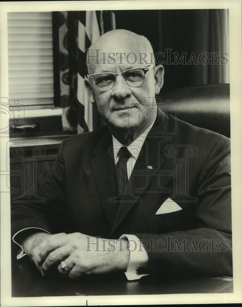 1963 Press Photo Roy E. Davidson, BLE Grand Chief Engineer - noa84174 - Historic Images