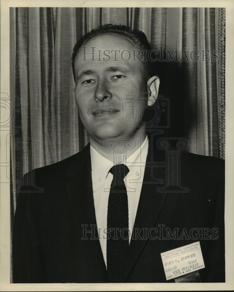 1961 Press Photo James F Crawford, International Downtown Executives Association - Historic Images