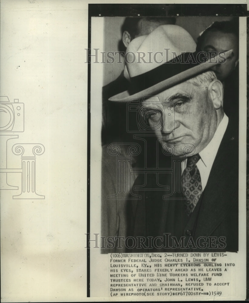 1949 Press Photo Former Federal Judge Charles I. Dawson of Louisville, Kentucky - Historic Images