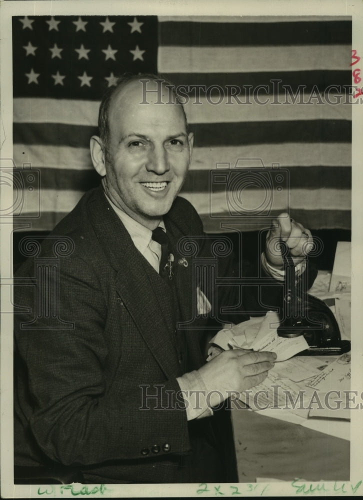 1937 Press Photo Jeff Davis at 29th annual convention of the Hoboes of America-Historic Images