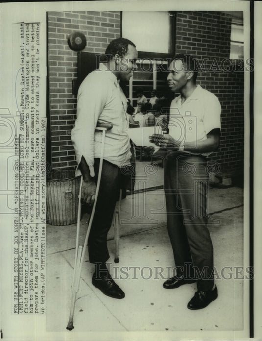 1967 Press Photo "Operation Cool Summer" of the NAACP in Fort Meyers, Florida - Historic Images