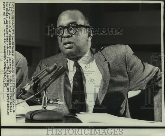 1967 Dr. Walker S. Davis, president of Tennessee A&I University - Historic Images