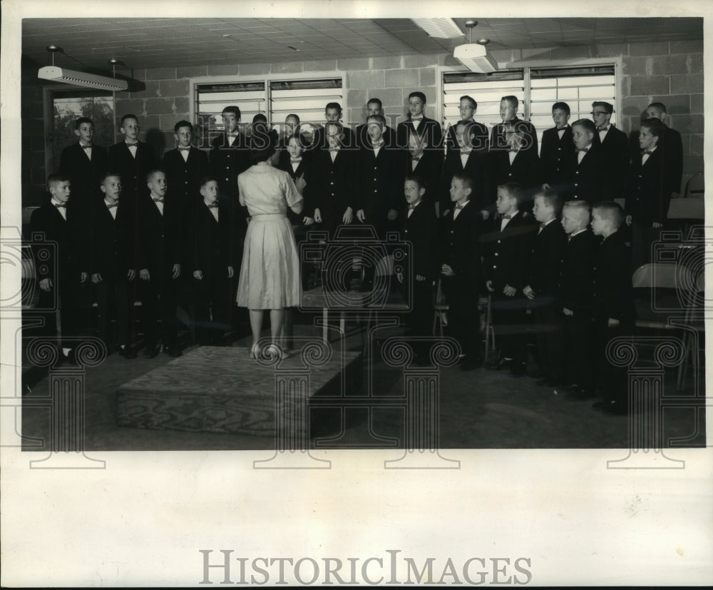 1963 Press Photo Denham Springs Boys&#39; Choir to perform at Kiwanis Convention - Historic Images