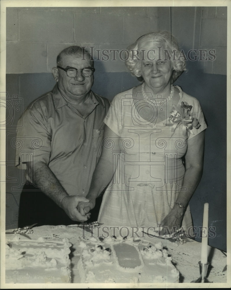 1962 Press Photo Mr. and Mrs. Frank Denina celebrated golden wedding anniversary - Historic Images