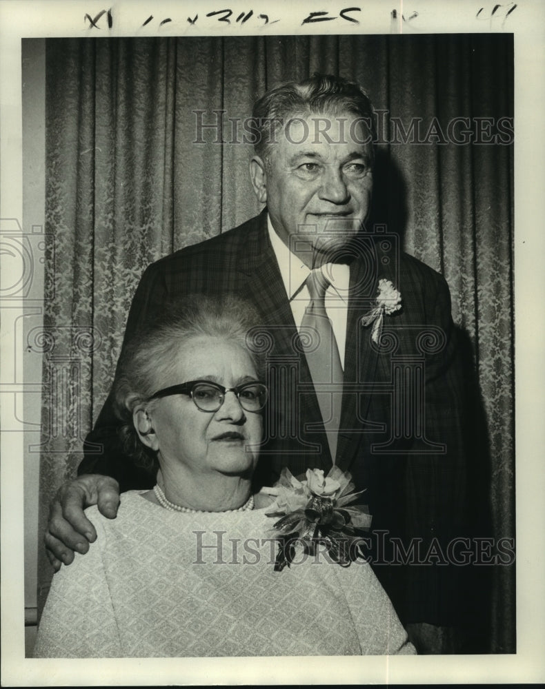 1975 Mr. &amp; Mrs. James U. Denenea celebrate 50th wedding anniversary - Historic Images