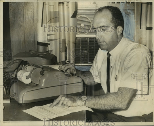 1967 Buddy deMonsabert, business manager for Tulane at his office-Historic Images