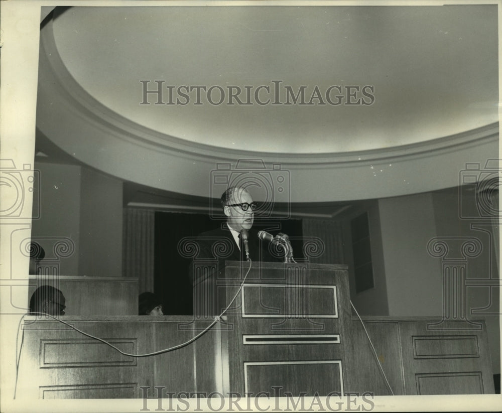 1968 Press Photo Dr. Albert W. Dent, President of Dillard at Memorial Services. - Historic Images