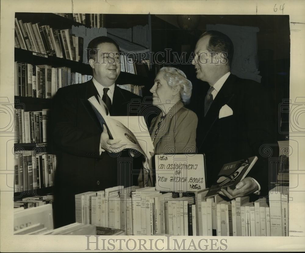 1951 Press Photo French consul-general Lionel Vasse, Rene de Messiere, and Other-Historic Images