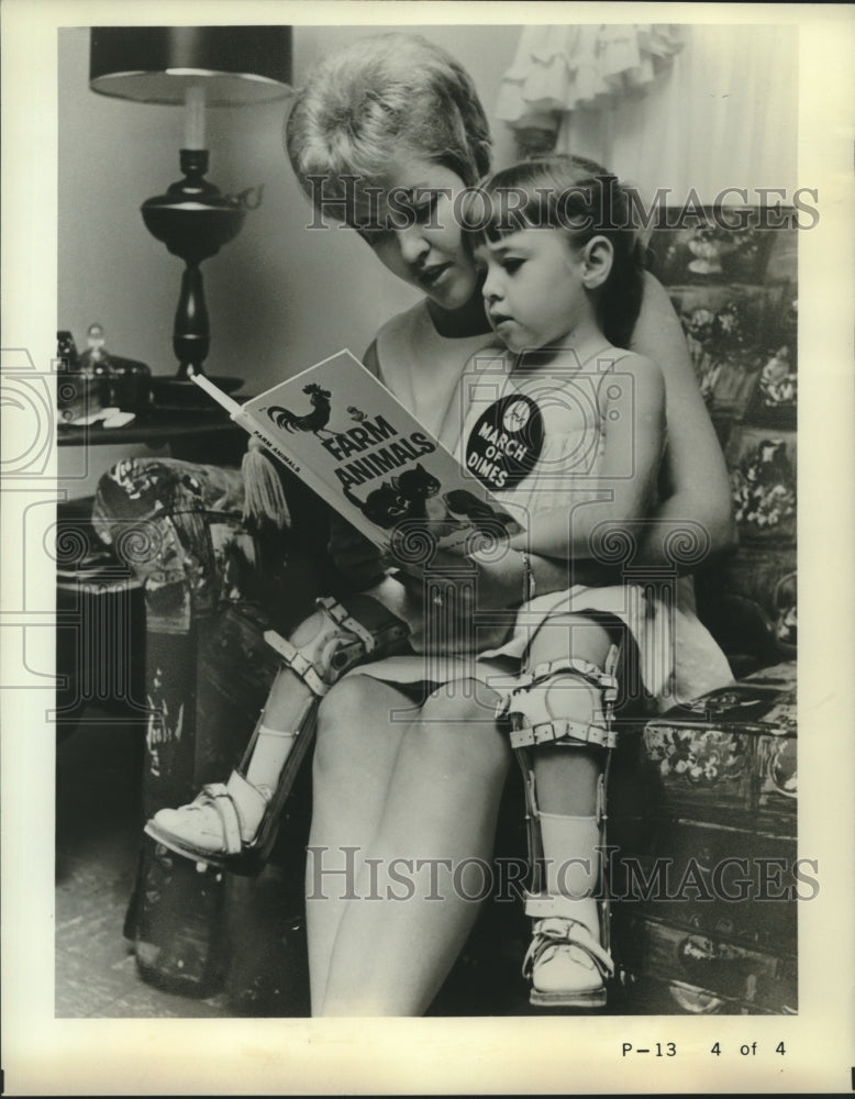 Donna Dill of National March of Dimes Poster Child with mother - Historic Images