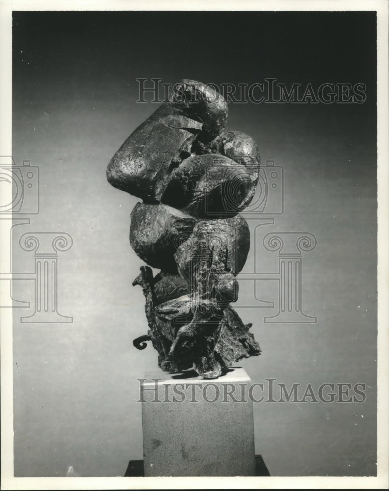 1963 Press Photo Sculpture-Encounter by Reuben Kadish - noa88087 - Historic Images