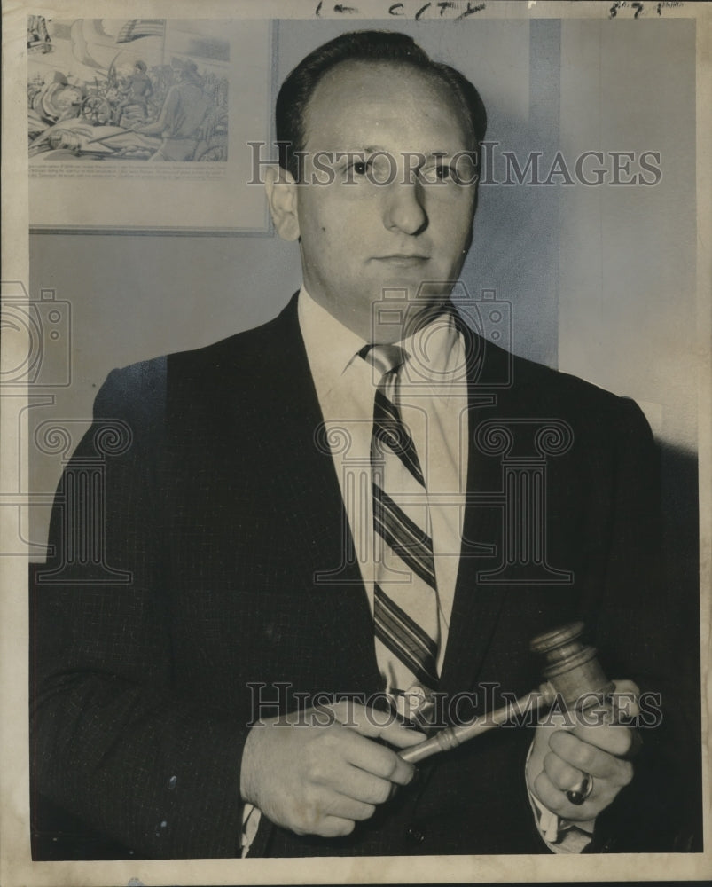 1956 Press Photo New President of Toastmasters Club of YMBC, Anthony G. DeVoney - Historic Images