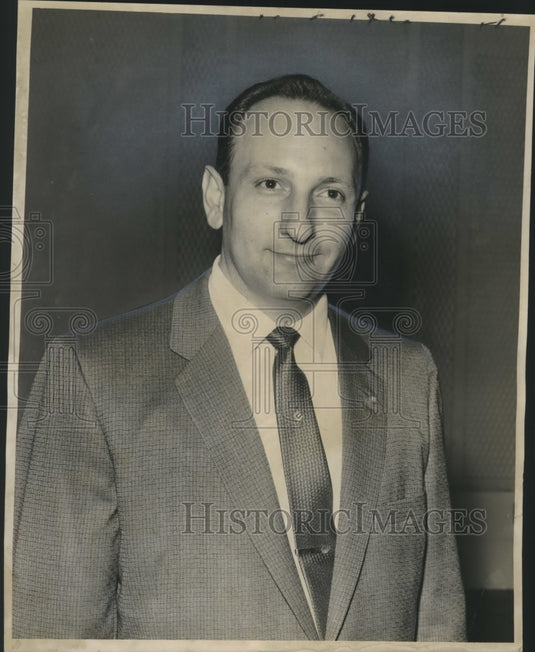 1958 Press Photo Anthony G. De Voney Jr.wearing a tie and a suit - noa88251 - Historic Images