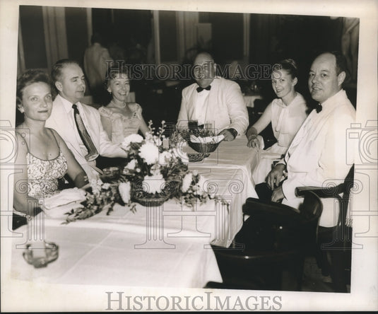 1957 Press Photo Doctors and Wives at Dinner Party - noa88575 - Historic Images
