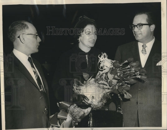 1960 Press Photo New Orleans Officials Greet Honduran Officials Upon Arrival - Historic Images