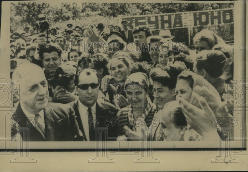 1966 French President Charles De Gaulle in Novosibirsk, Siberia - Historic Images