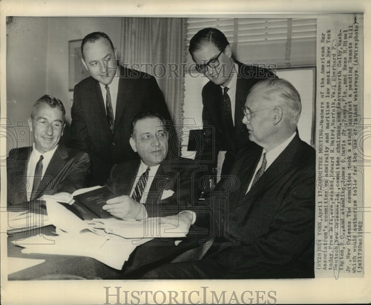 1962 Press Photo American Bar Association's committee- Admiralty & maritime Law - Historic Images