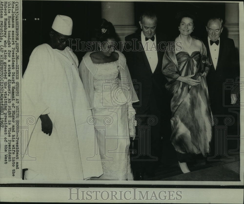 1967 Niger President at State Dinner with United States President - Historic Images