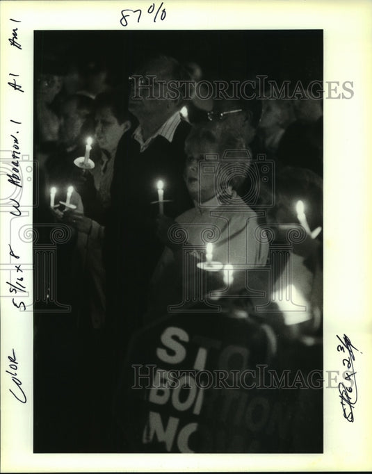 1993 Press Photo Ed & Betty Dewey at Candlelight Vigil for Life in New Orleans - Historic Images
