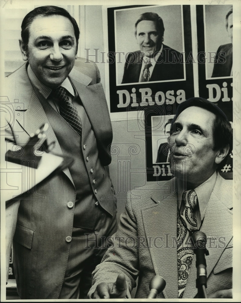 1977 Press Photo Councilman-At-Large Joseph V. DiRosa and his brother Louis - Historic Images