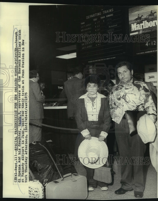 1975 Joseph di Spenza and Daughter, Survivors of Airplane Crash-Historic Images